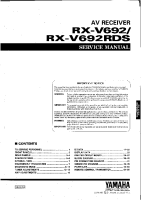 Yamaha RXV-692-RDS - Service Manual